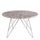 Prunus Round Coffee Table With Grey-Brown Marble Top - Price Crash Furniture