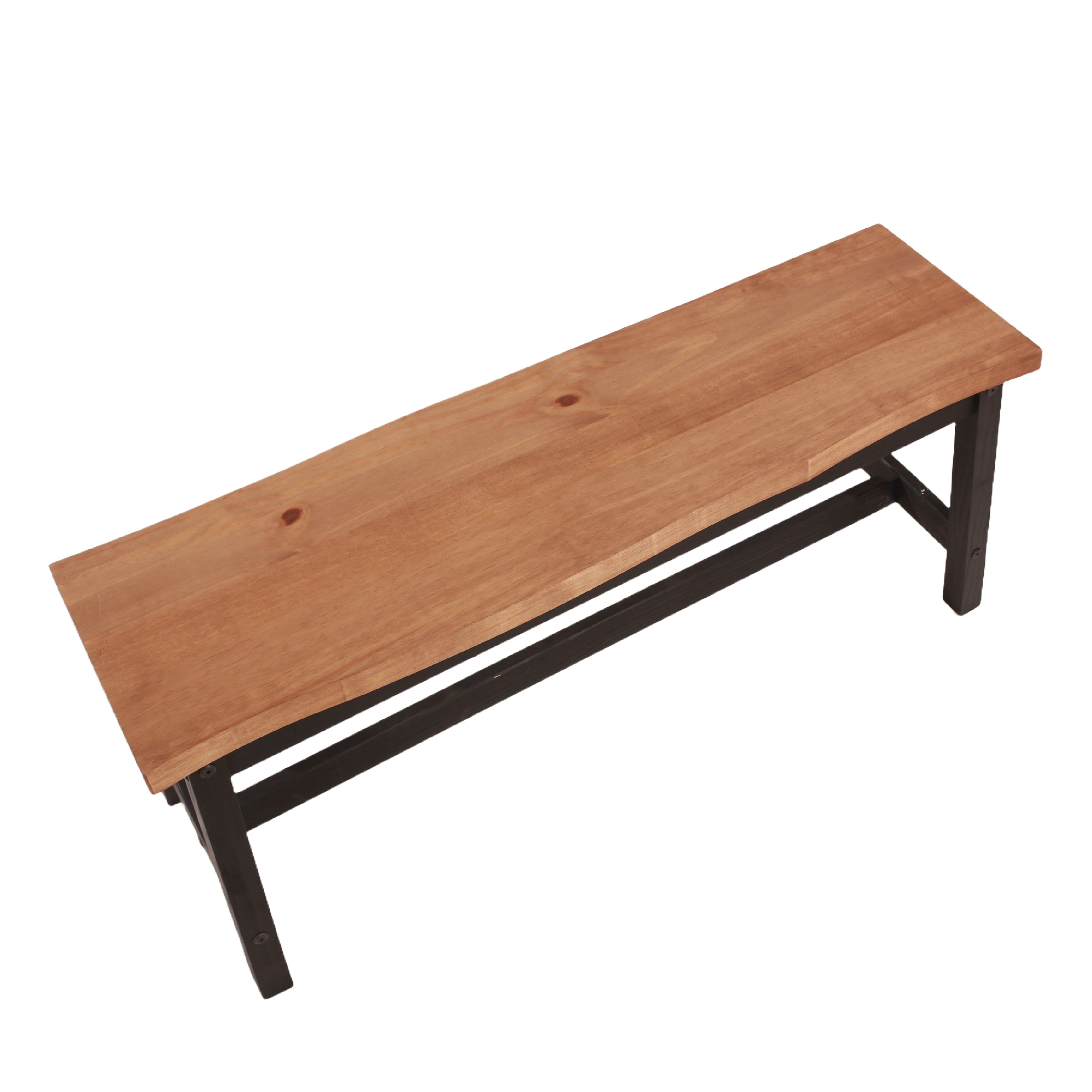 Corona Black Bench seat - live edge large dining bench - Price Crash Furniture