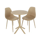 3 Piece Garden Outdoor Bistro Table & 2 x Chair Set Sand - Price Crash Furniture