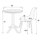 3 Piece Garden Outdoor Bistro Table & 2 x Chair Set Sand - Price Crash Furniture