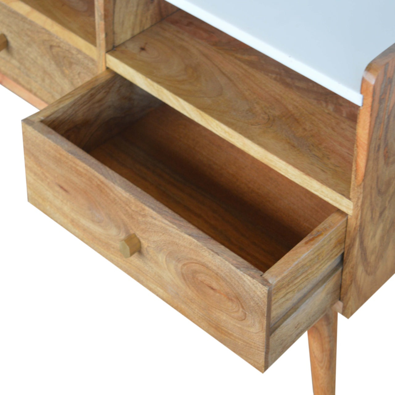 White Marble Top Media Unit TV Stand