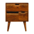 Multi Drawer Chestnut Bedside with Removeable Drawers - Price Crash Furniture