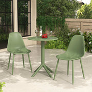 3 Piece Outdoor Garden Bistro Table & 2 x Chair Set Green - Price Crash Furniture