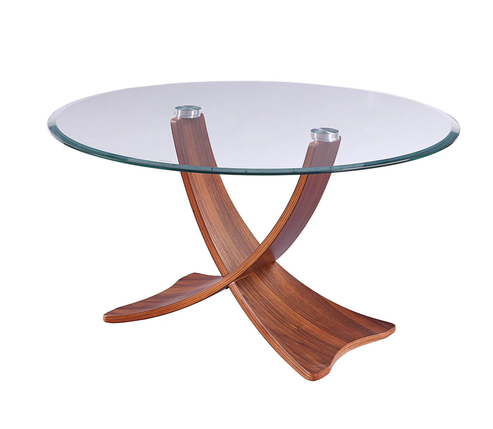 JF308 Siena Coffee Table in Walnut and Glass by Jual - Price Crash Furniture