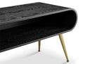 JF720 Auckland TV Stand Black & Brass by Jual - Price Crash Furniture