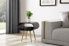 Auckland Lamp Table Black & Brass by Jual - Price Crash Furniture