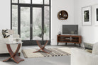 JF308 Siena Coffee Table in Walnut and Glass by Jual - Price Crash Furniture