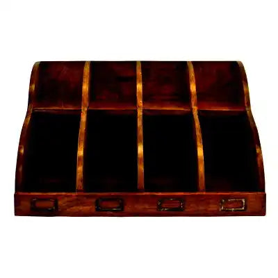 Mango Wood 8 Section Desktop Organiser - Price Crash Furniture