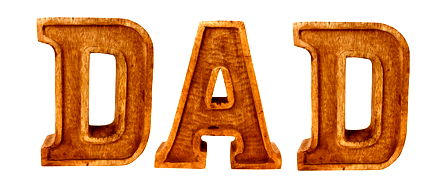 Hand Carved Wooden Embossed Letters Dad - Price Crash Furniture