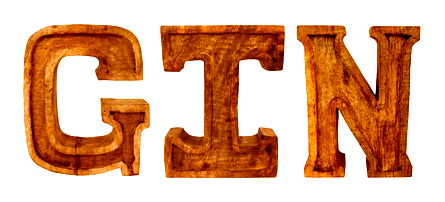 Hand Carved Wooden Embossed Letters Gin - Price Crash Furniture