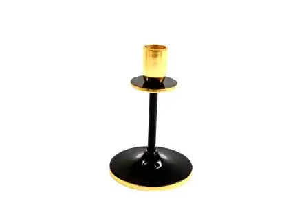 Small Black And Gold Candlestick - Price Crash Furniture