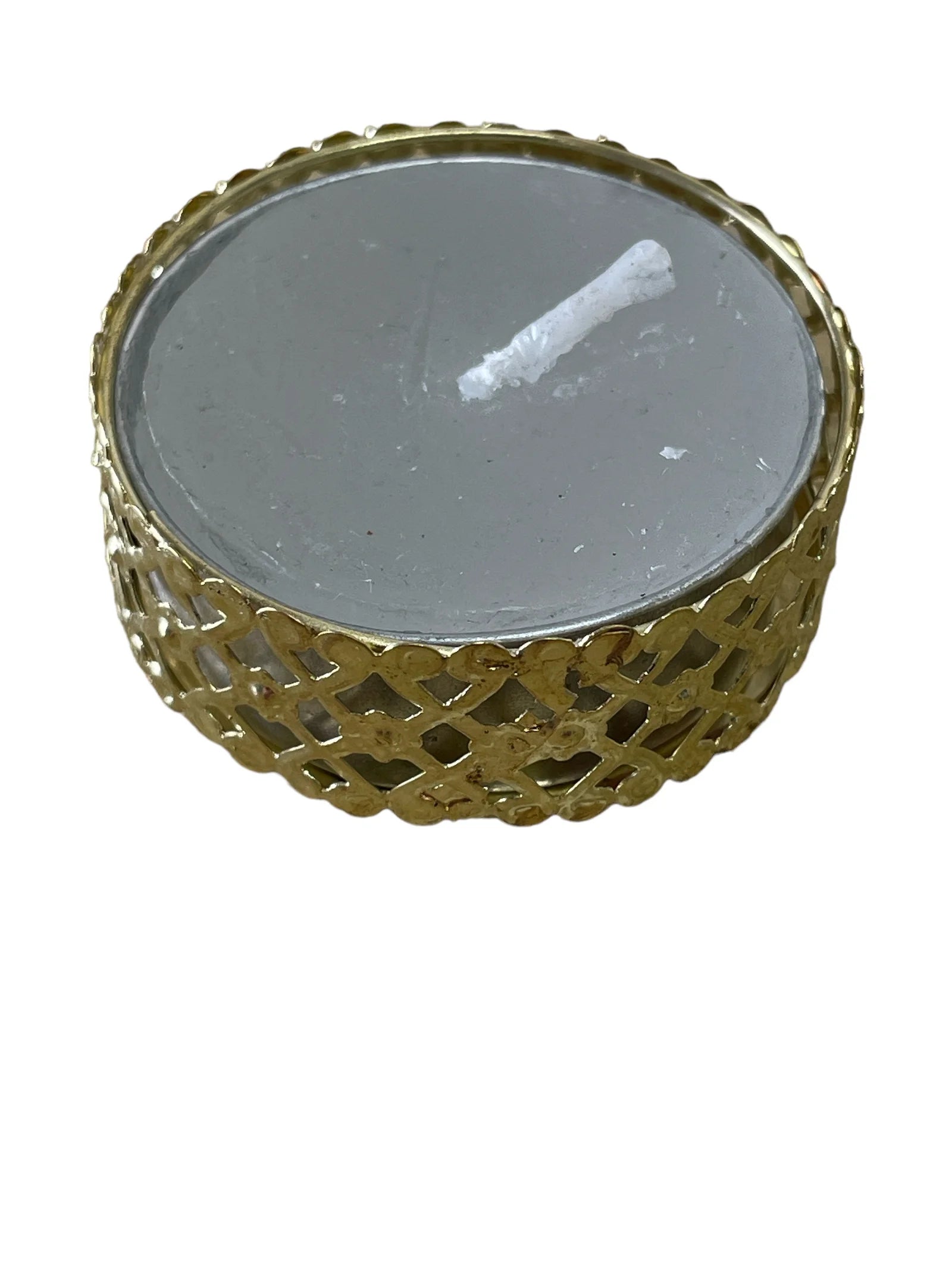 Silver And Gold Heart Pattern Tea Light Candles - Pack Of 12 - Price Crash Furniture