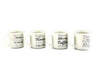 Set of Four Antique Grey Slogan Mug - Price Crash Furniture