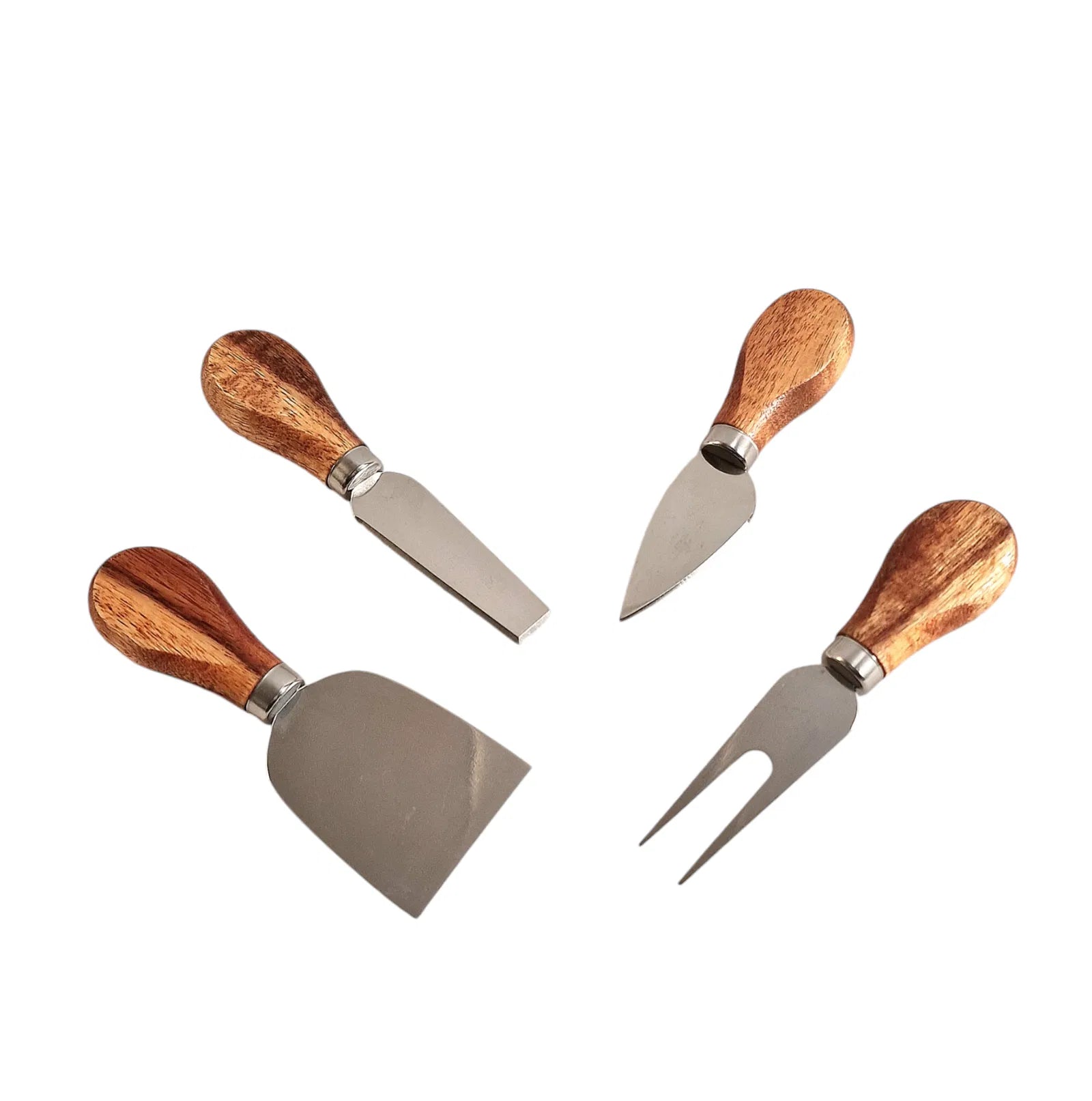 Set Of 4 Acacia Wood Cheese Knifes - Price Crash Furniture