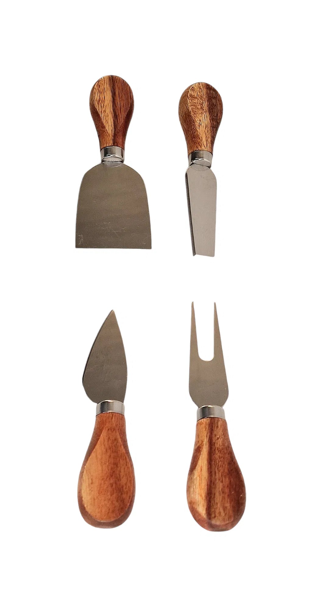 Set Of 4 Acacia Wood Cheese Knifes - Price Crash Furniture