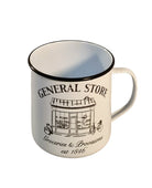 White General Store Retro Tin Mug - Price Crash Furniture