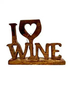 I Love Wine Wooden Decoration 31cm - Price Crash Furniture
