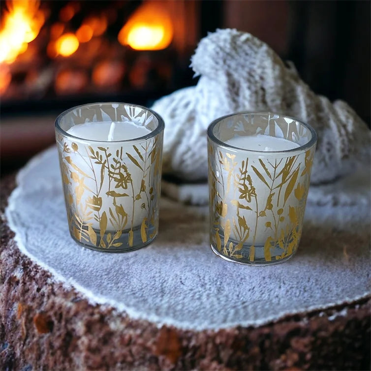 Scented Leaf Votive Candles, Pack Of 2 - Price Crash Furniture