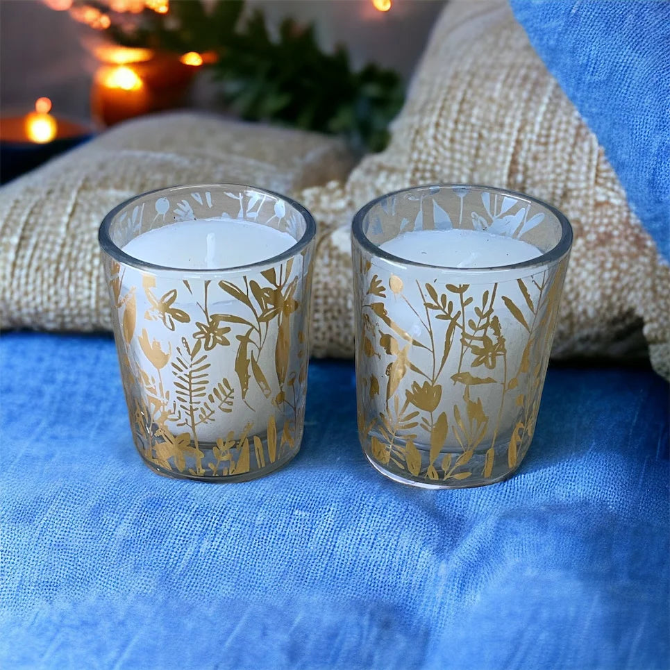 Scented Leaf Votive Candles, Pack Of 2 - Price Crash Furniture