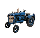 Blue Metal Tractor Ornament 17cm - Price Crash Furniture