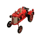 Red Metal Tractor Ornament 17cm - Price Crash Furniture