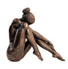 Sitting Man Bronze Style Statue 44.5cm - Price Crash Furniture