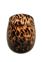 Leopard Print Glass Vase 13cm - Price Crash Furniture