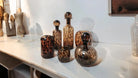 Leopard Print Design Glass Jar Bottle Style Ornament 52cm - Price Crash Furniture