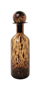 Leopard Print Design Glass Jar Bottle Style Ornament 52cm - Price Crash Furniture