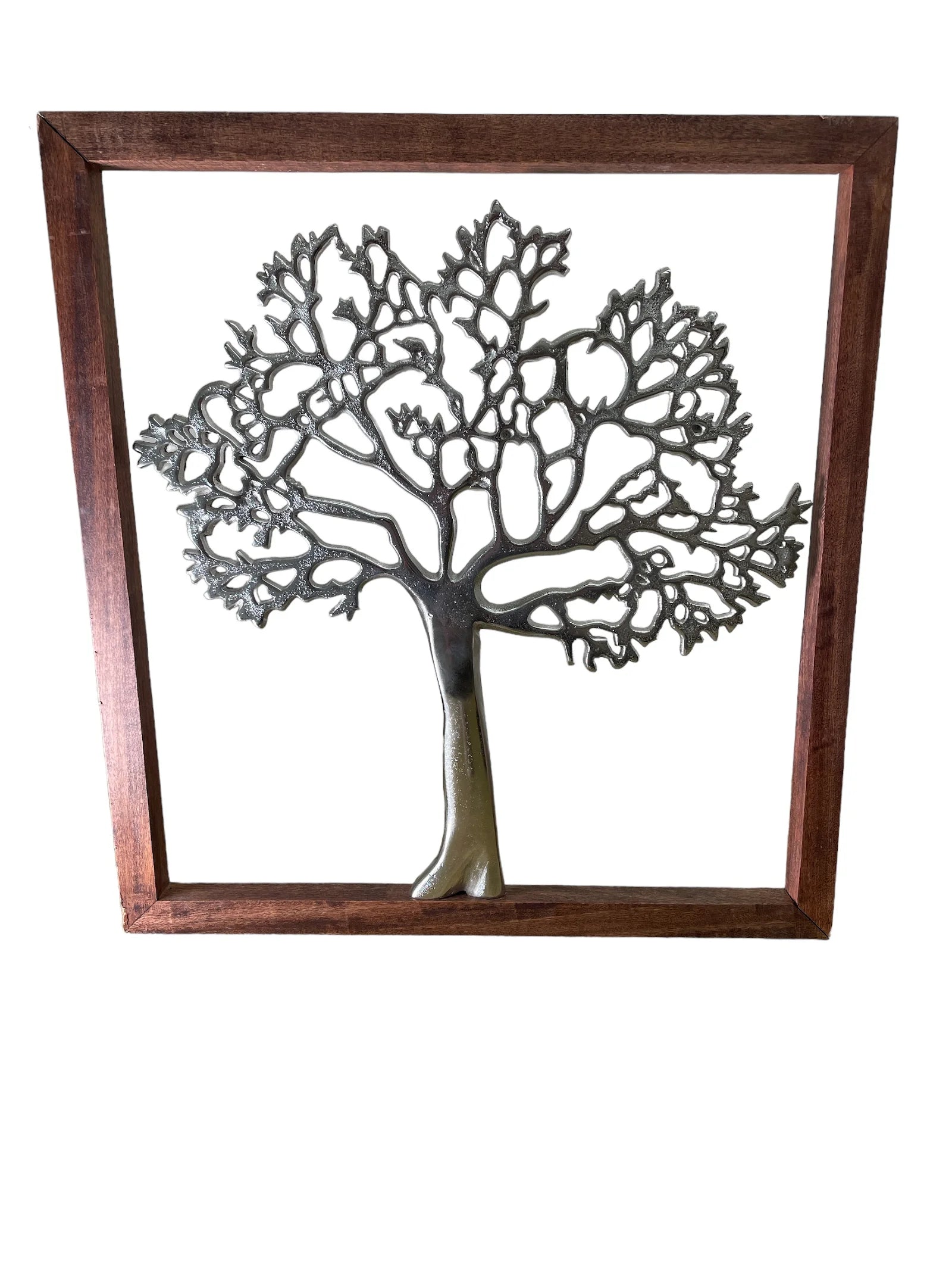 Large Silver Tree Of Life In A Frame, 46cm - Price Crash Furniture