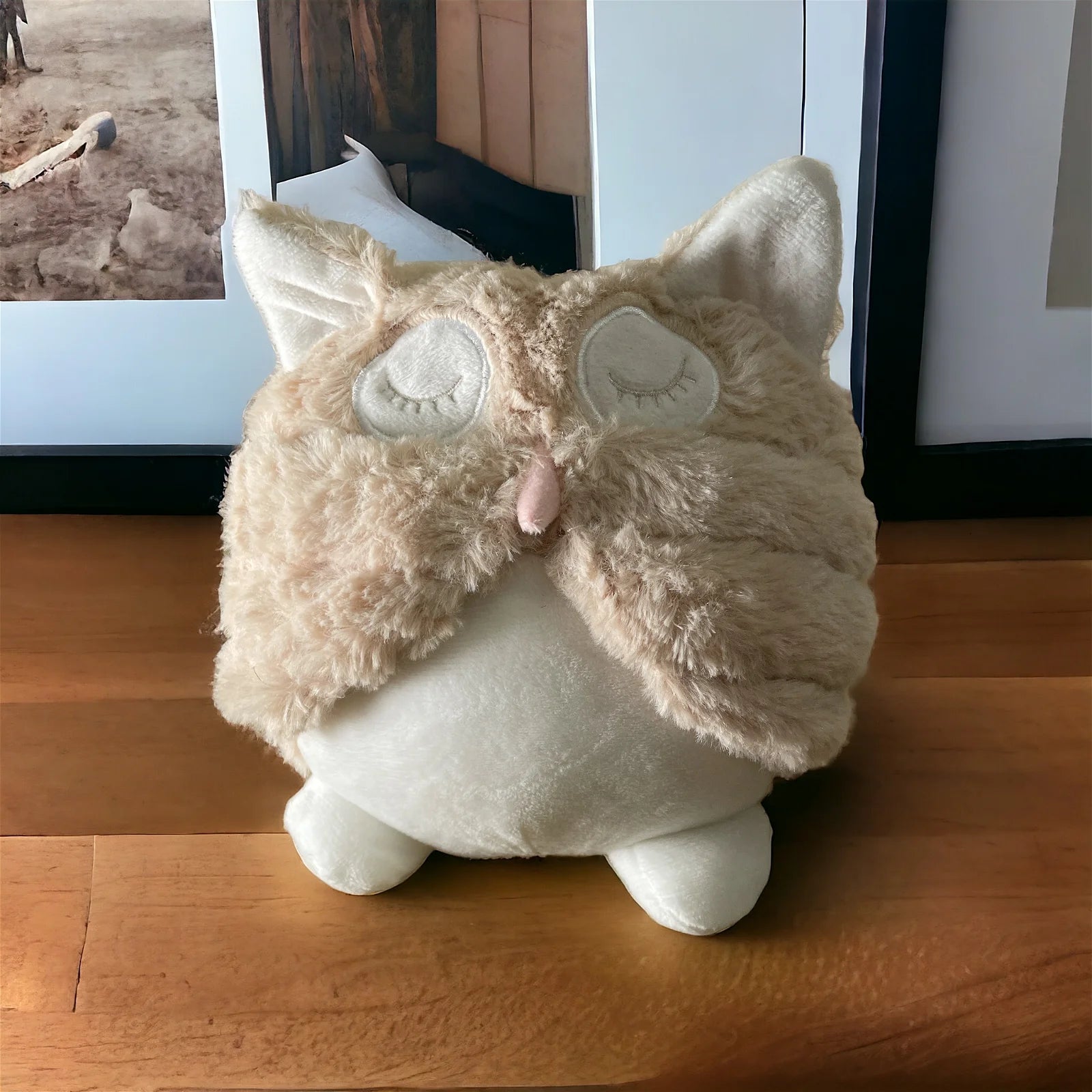 Cream Soft Owl Door Stop - Price Crash Furniture