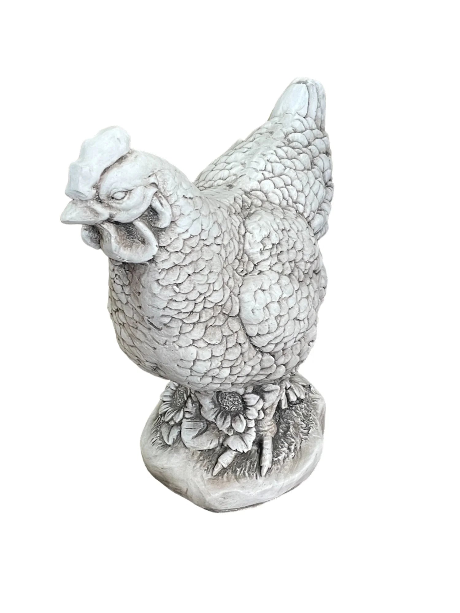 Stone Effect White Hen Statue - Price Crash Furniture