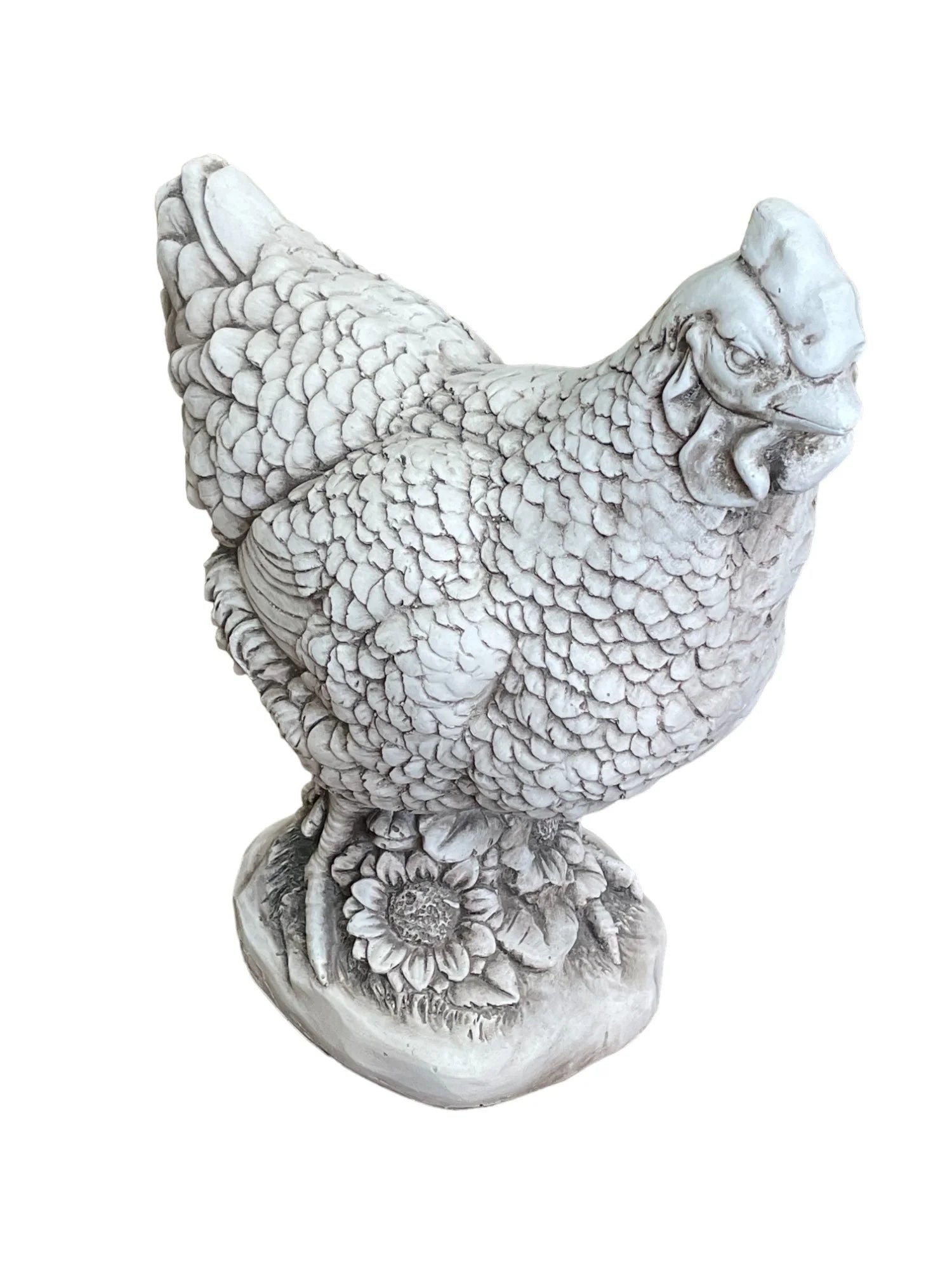 Stone Effect White Hen Statue - Price Crash Furniture