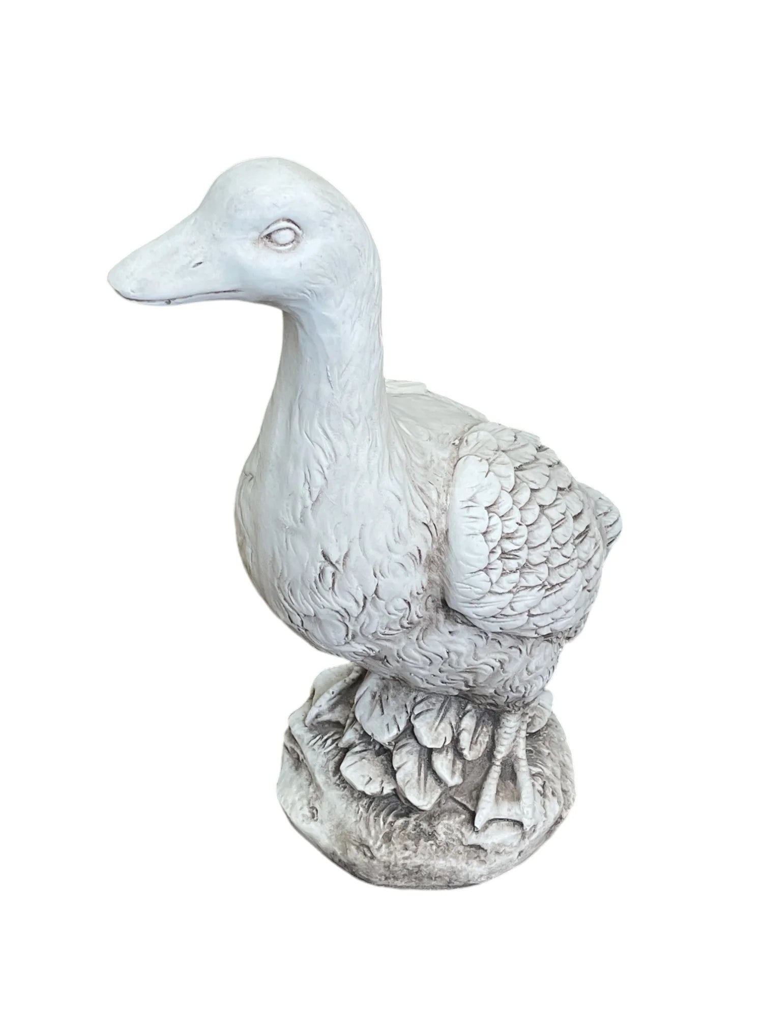 Stone Effect White Duck Statue - Price Crash Furniture