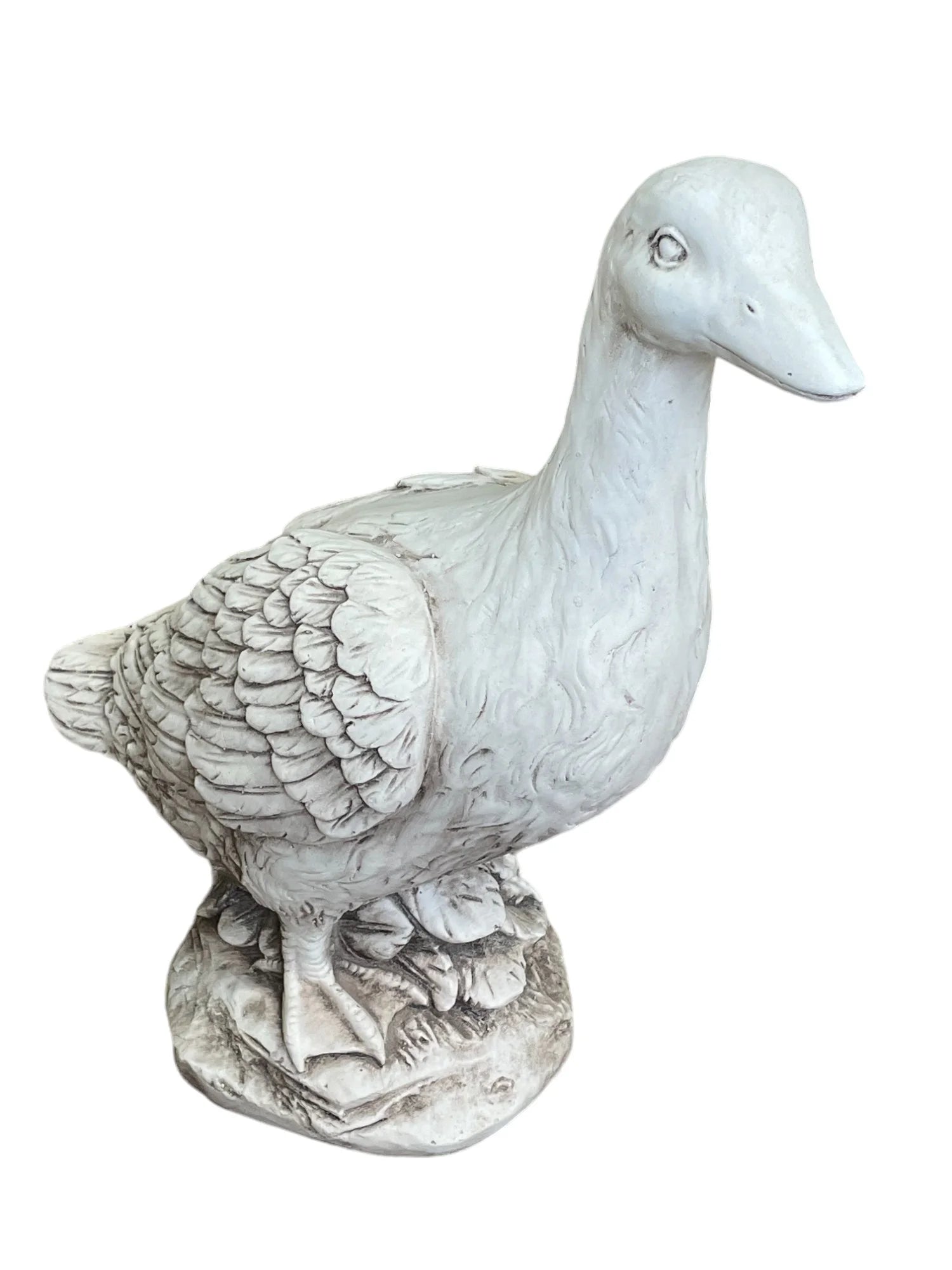 Stone Effect White Duck Statue - Price Crash Furniture