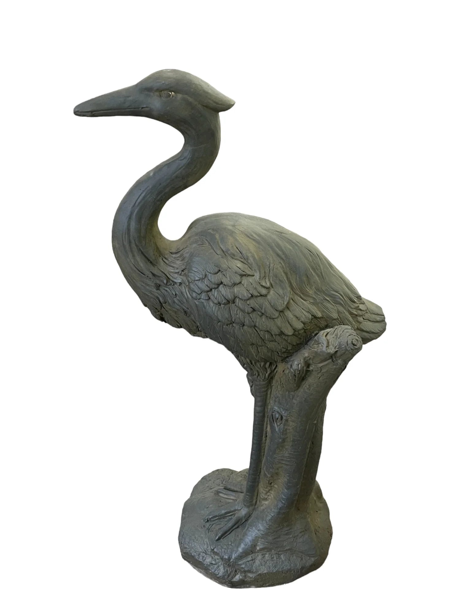 Stone Effect Grey Heron Statue - Price Crash Furniture