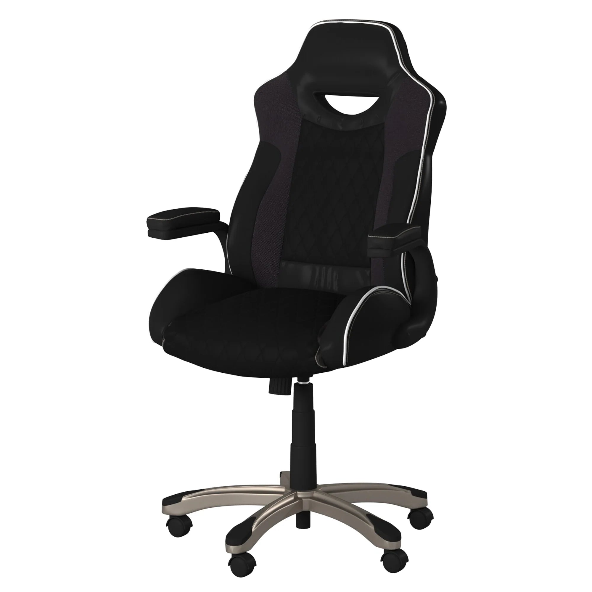 Alphason Silverstone Executive Gaming Chair in Microfibre & Faux Leather - Price Crash Furniture