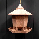 Earthy Deluxe Hexagonal Bird Feeder Nut Husk (21.6cm) - Price Crash Furniture
