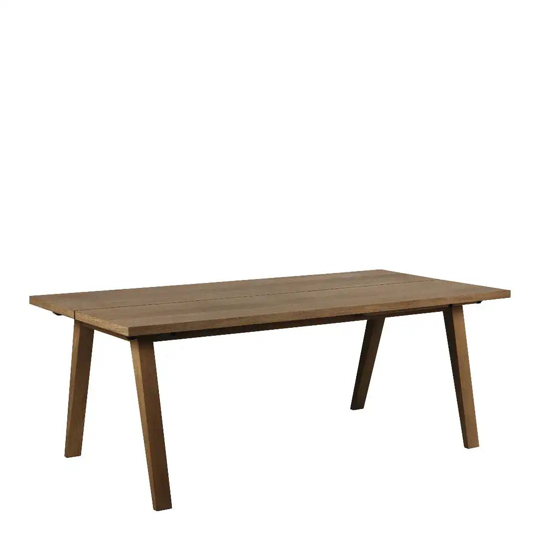 A - Line Rectanglar Dining Table in Smoked Oak - Price Crash Furniture