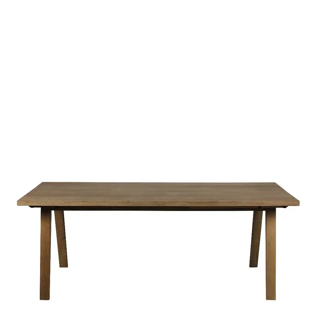 A - Line Rectanglar Dining Table in Smoked Oak - Price Crash Furniture