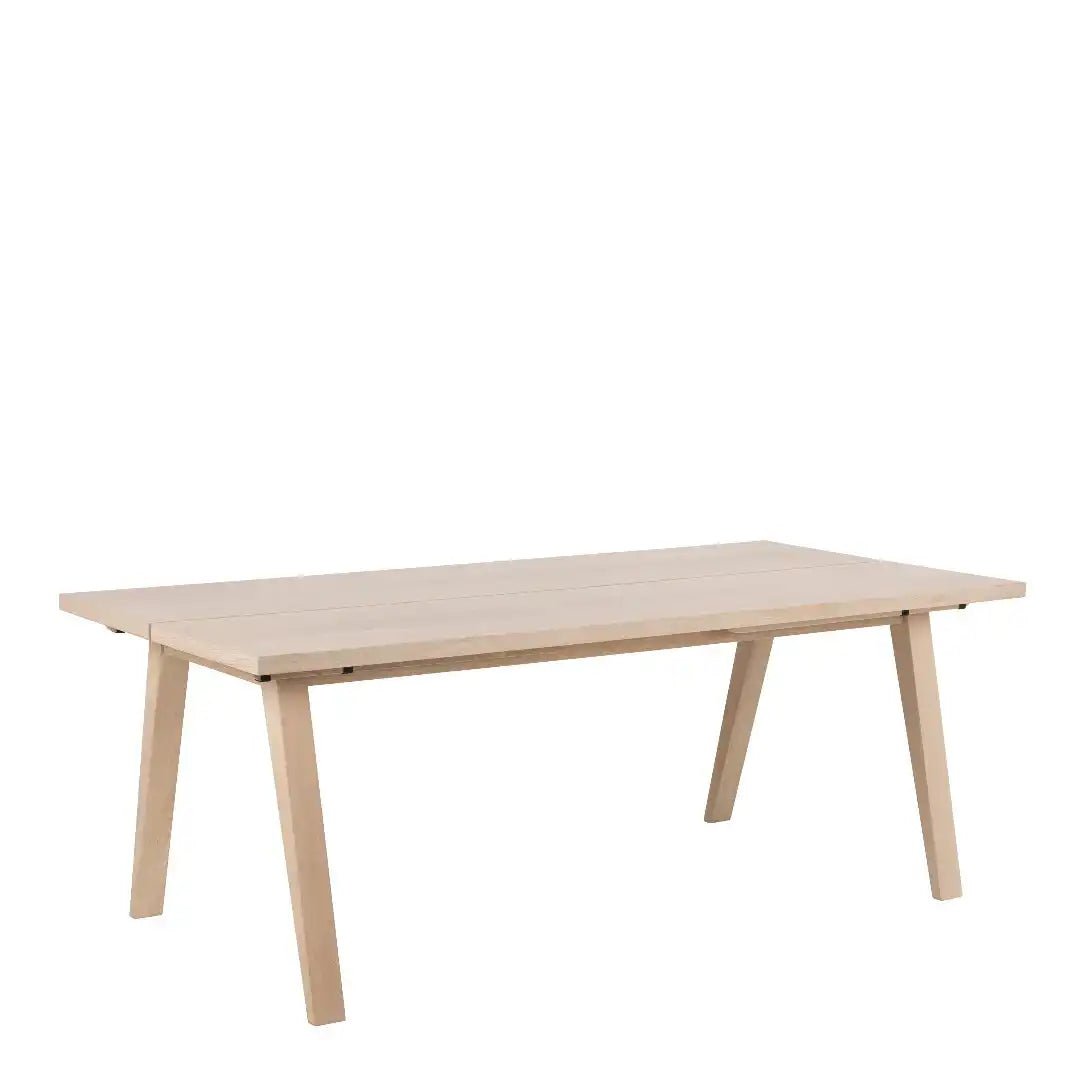 A - Line Rectanglar Dining Table in White Oak - Price Crash Furniture