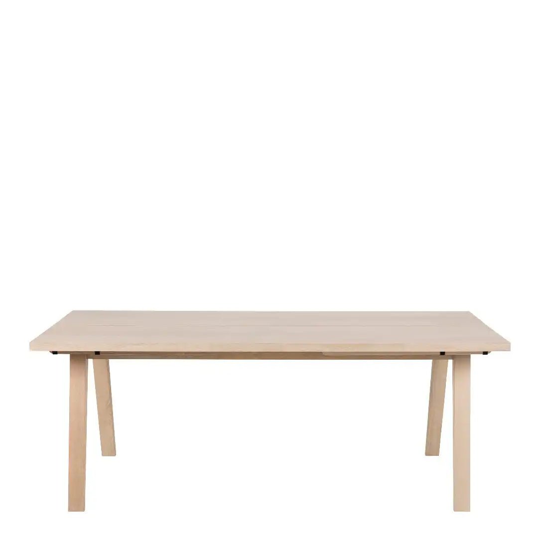 A - Line Rectanglar Dining Table in White Oak - Price Crash Furniture
