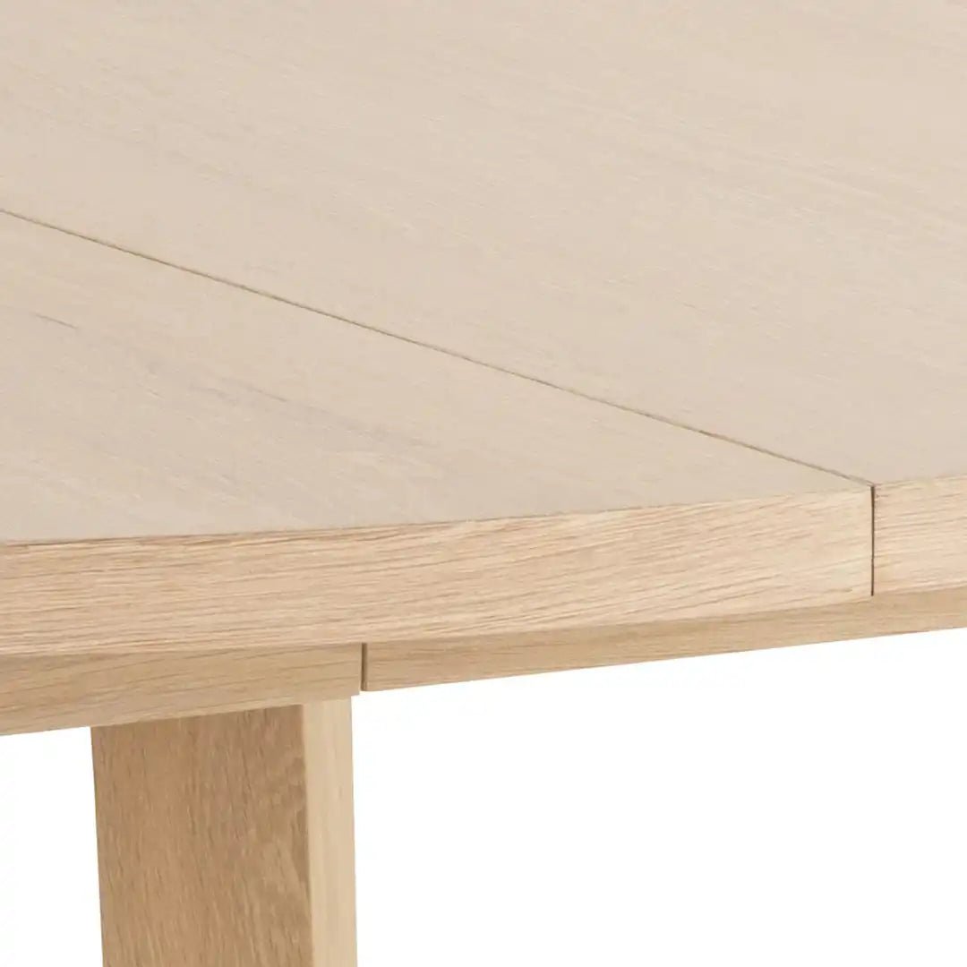 A - Line Round Dining Table in White Oak - Price Crash Furniture