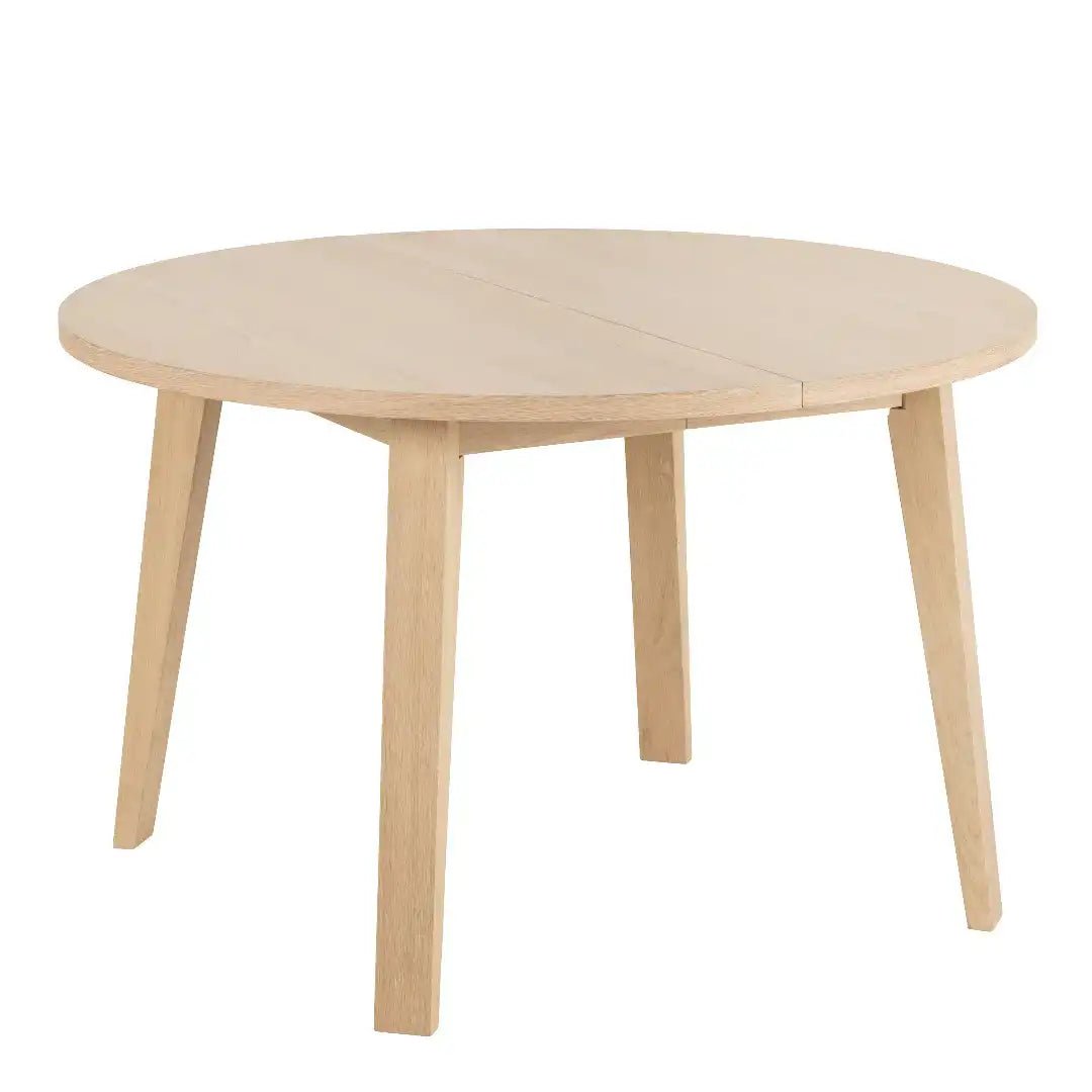 A - Line Round Dining Table in White Oak - Price Crash Furniture