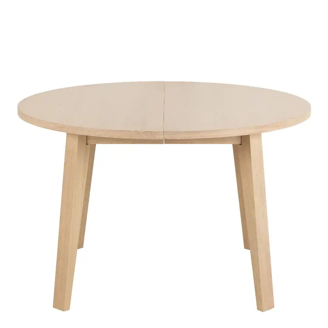 A - Line Round Dining Table in White Oak - Price Crash Furniture