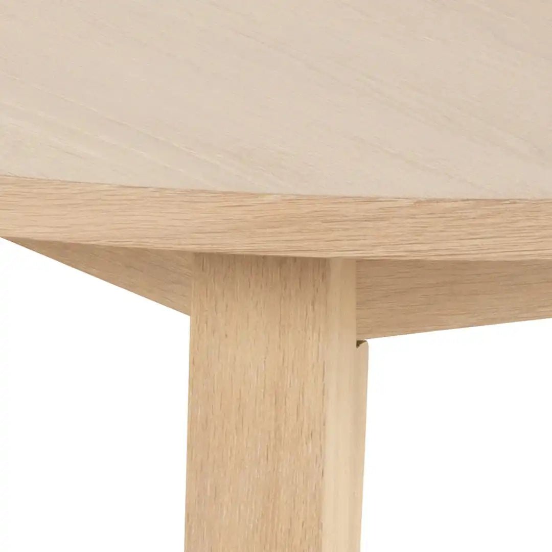 A - Line Round Dining Table in White Oak - Price Crash Furniture