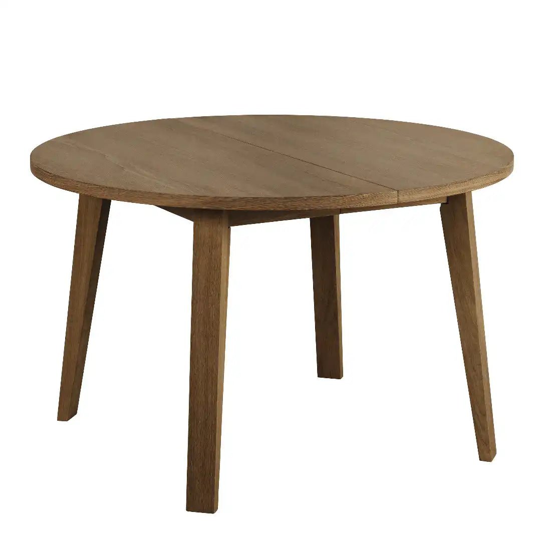 A - Line Round Dining Table Smoked Oak - Price Crash Furniture
