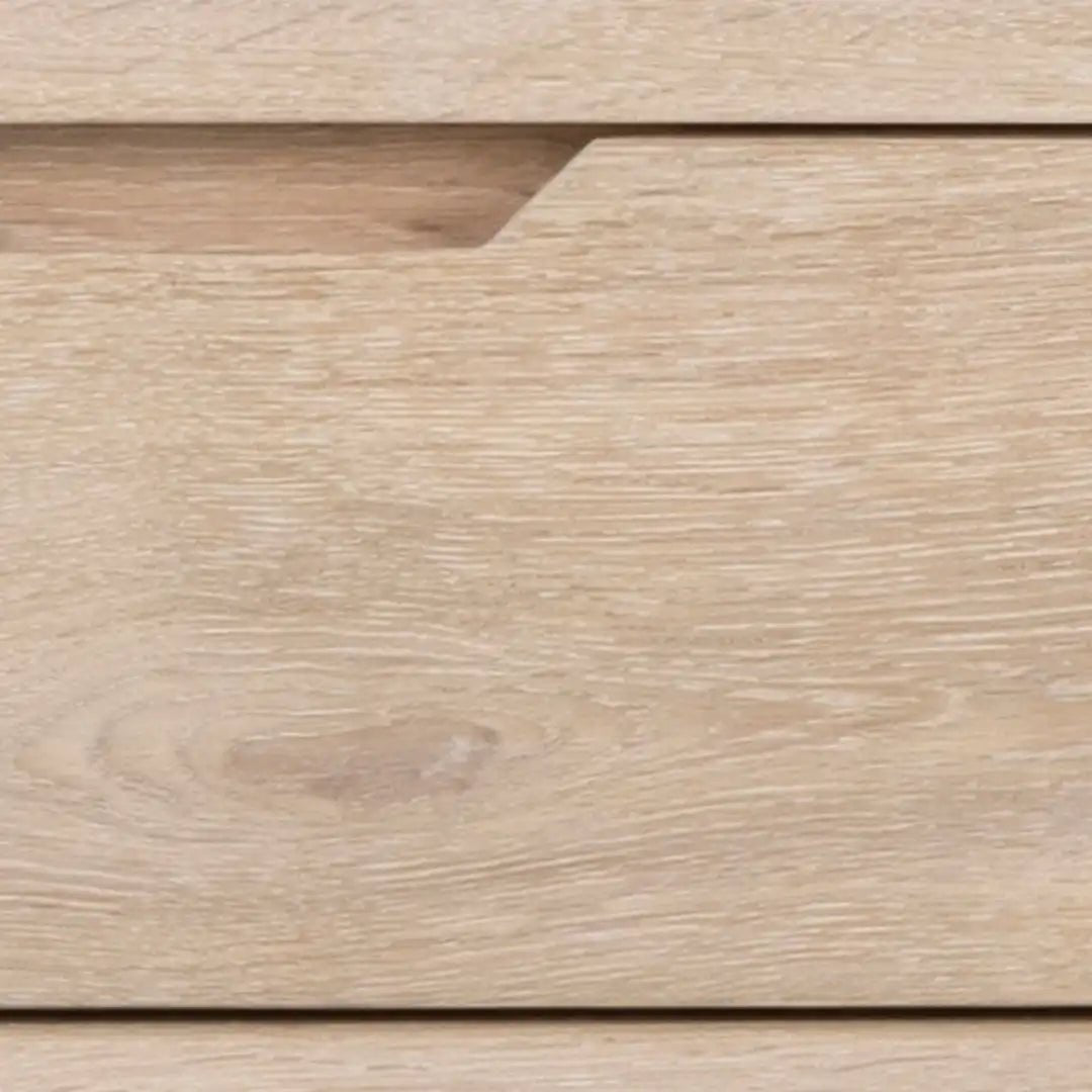 A - Line TV Unit with 2 Drawers in White Oak - Price Crash Furniture