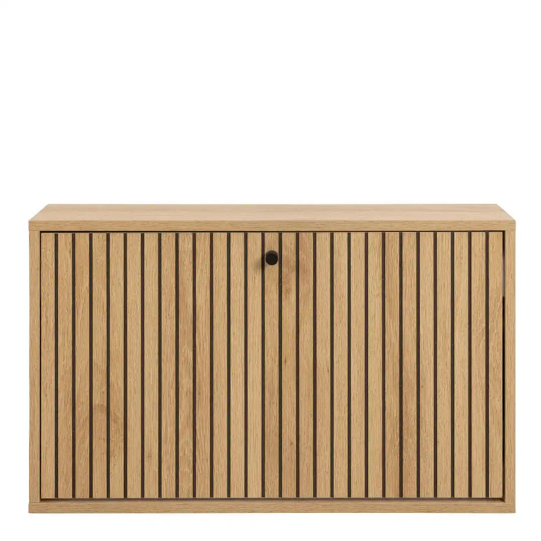 Albany Shoe Cabinet 1 Flip Down Door In Oak - Price Crash Furniture