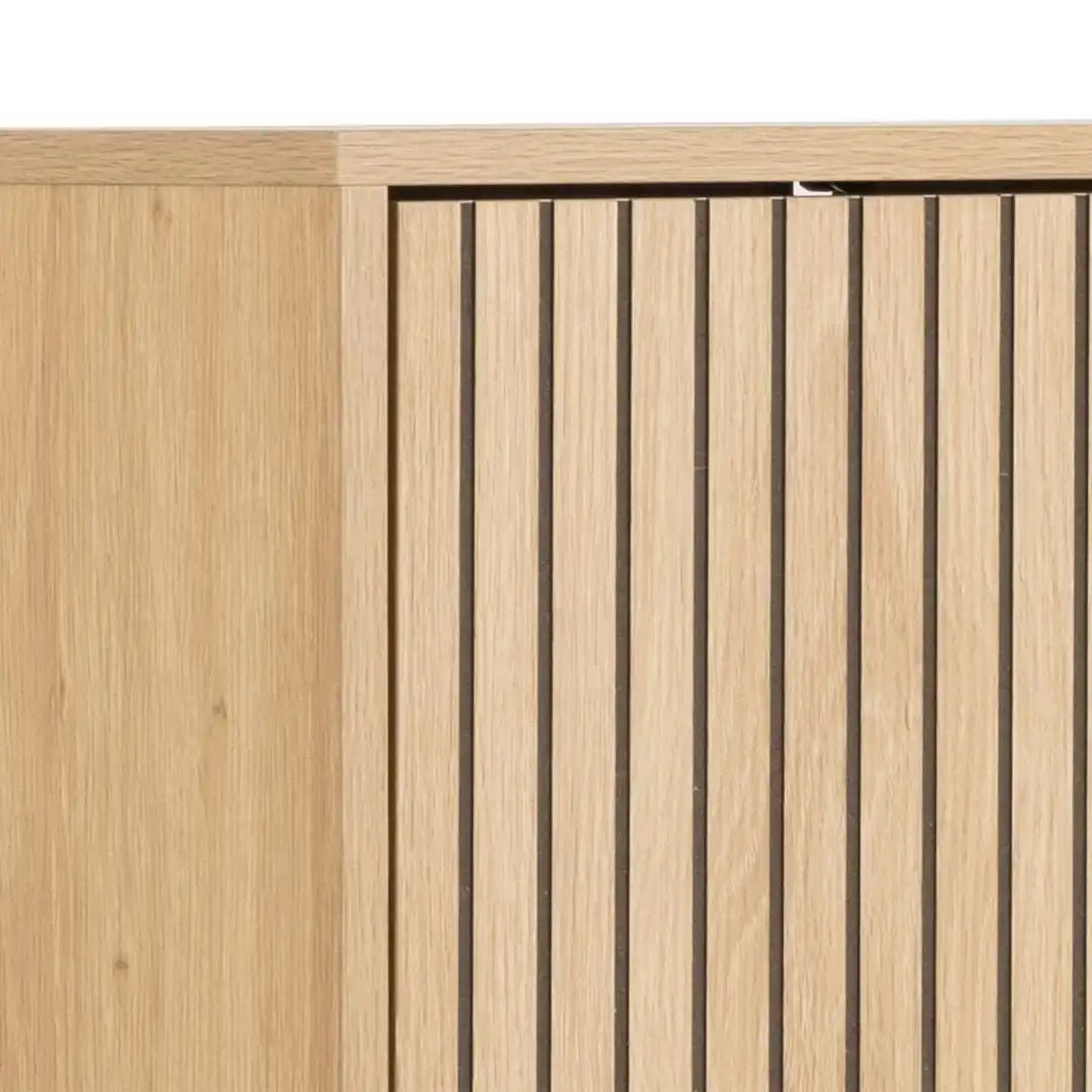 Albany Shoe Cabinet 3 Flip Down Doors in Oak/Black Legs - Price Crash Furniture
